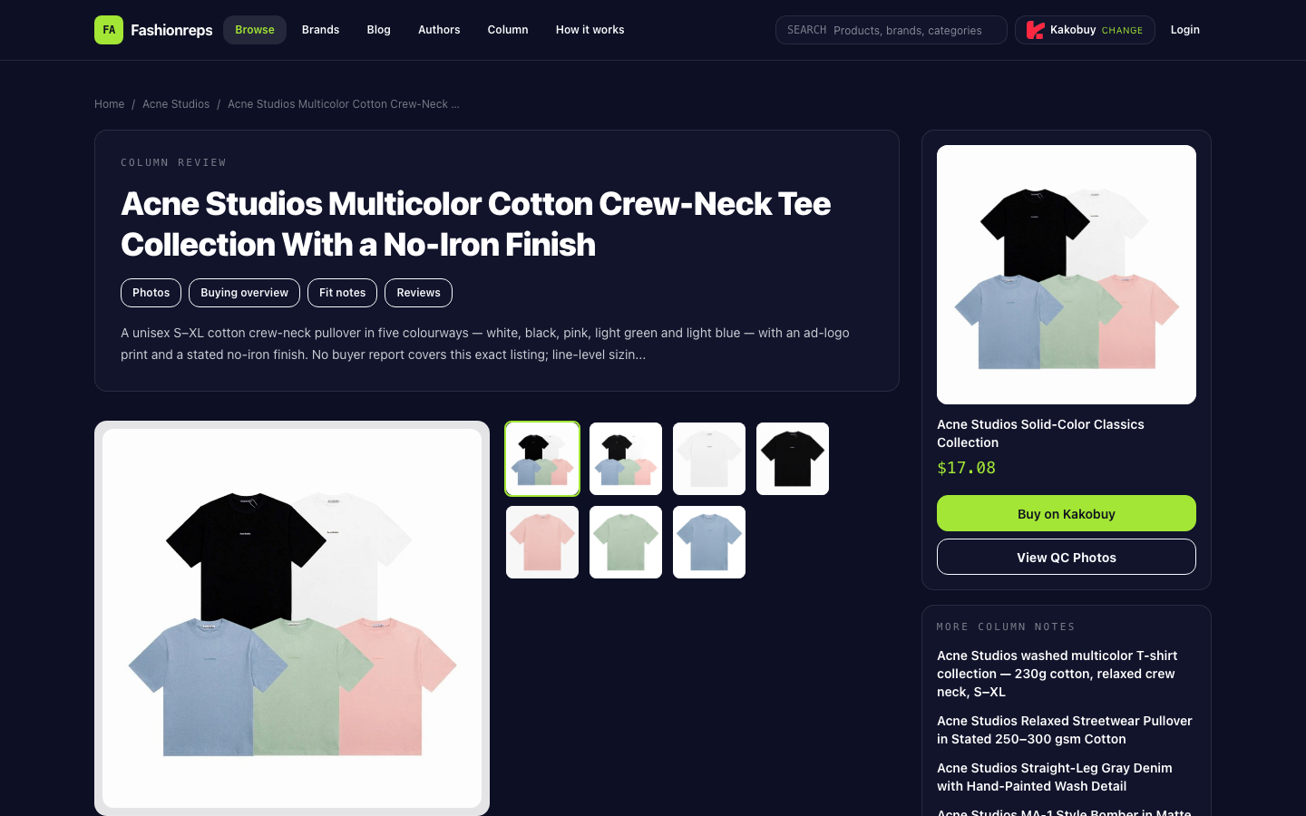 acne studios Tee: Ship Alone or Consolidate?